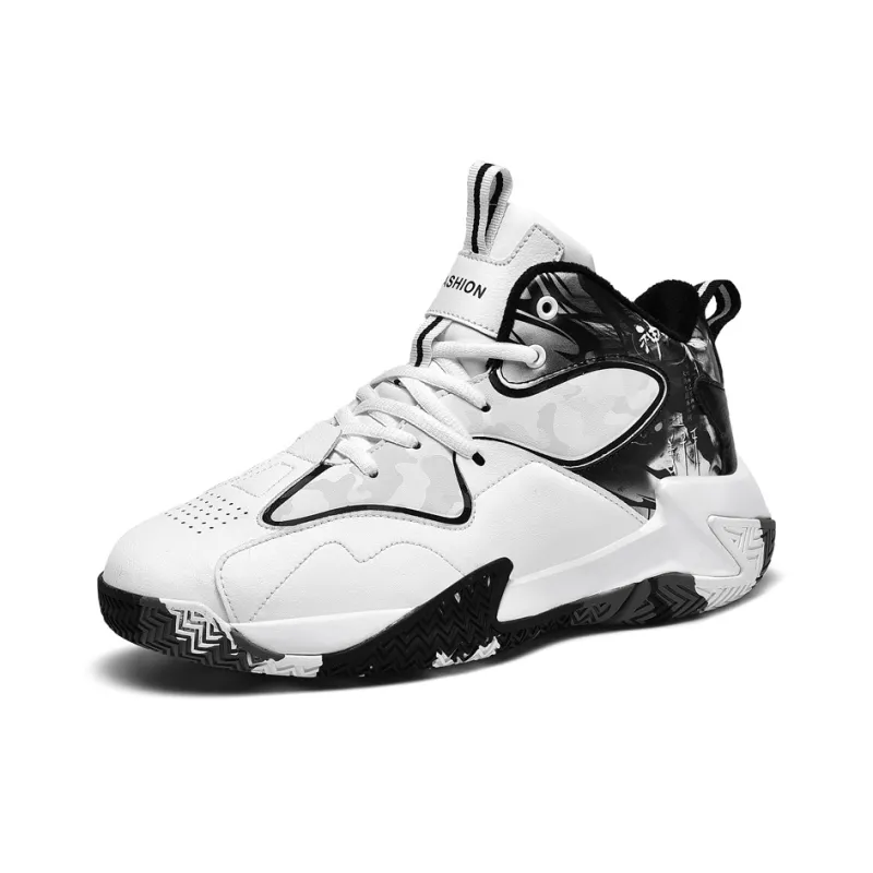 Black tailed Deer Thermal Cushioning Abrasion Resistant Slip Resistant High Top Basketball Shoes Unisex-25