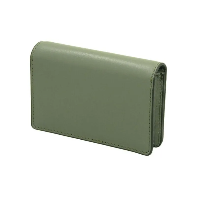 Furla Leather Card Holder Women's Green-3