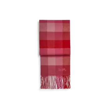 COACH Wool Knit Scarves Unisex Red
