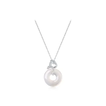 BTOE Chalcedony Jade Necklaces Women's