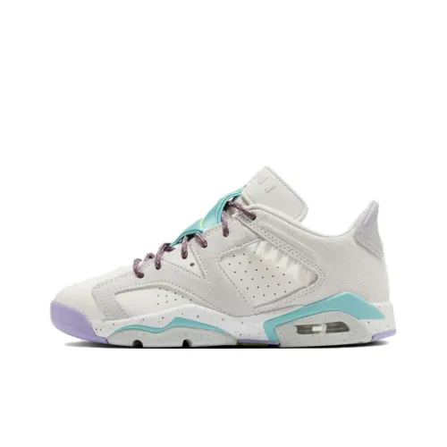 Jordan Air Jordan 6 RETRO LOW Anti Slip Wear Resistant Low Top Vintage Basketball Shoes Gray GS Teenagers