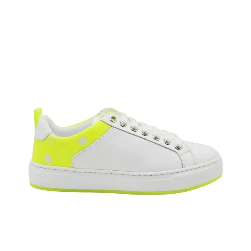 MCM Low Top Skateboard Shoes Women's White-1