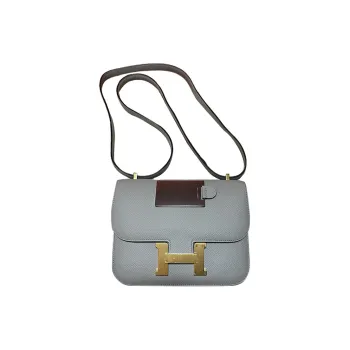 HERMES Constance Epsom Leather Shoulder Bag Crossbody Bag Mini Women's 8U Bleu Glacier Blue