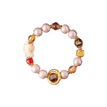 Zheng Baifu Colored Glaze Jade Bracelets Women's
