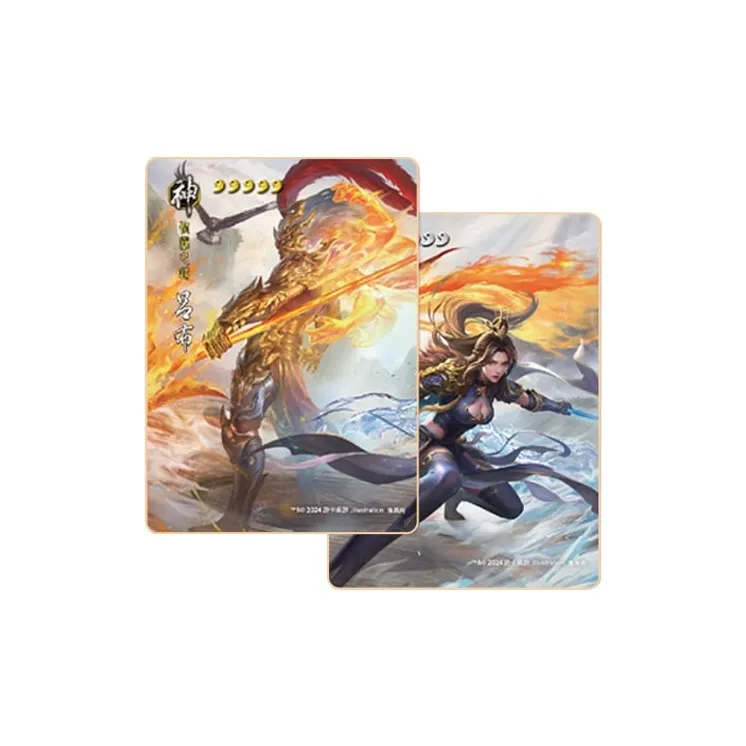 Three Kingdoms Kill Unique, Unparalleled God Lu Bu Lu Lingji Light Carving Card, Collectible Card Plaque Board Games-1