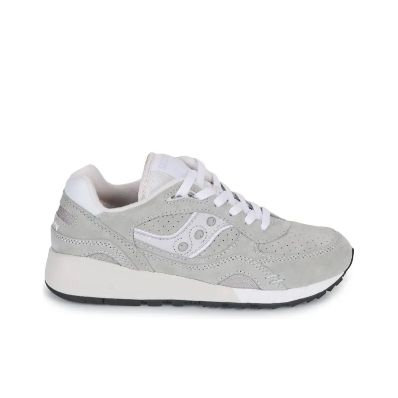 Saucony Shadow 6000 Anti Slip Wear Resistant Low Top Running Shoes Men's Gray White-1