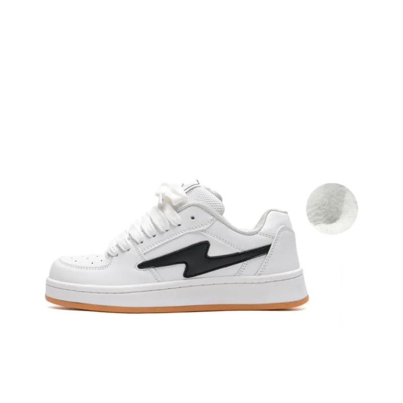 LIANGHUO Slip-Resistant Cushioning Impact Resistance Wear-Resistant Low-Top Skateboard Shoes Unisex Ecru-0