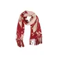 New Year Collection Serpent Blessing Jacquard Scarf Box, Red