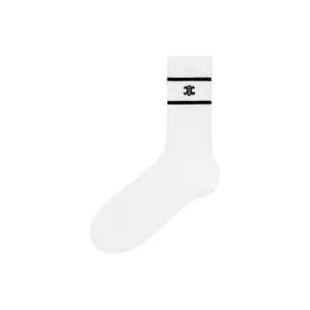 CELINE FW24 Mid-Calf Socks Men's 1 Pack White