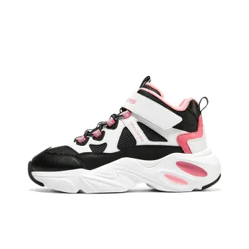 Skechers Slip Resistant, Abrasion Resistant, Thermal Mid Top Kids' Running Shoes Black White Pink Teenagers