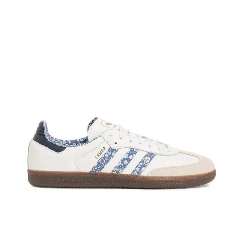LIBERTY x Adidas Originals SAMBA OG Low Top Skateboard Shoes Unisex White-1