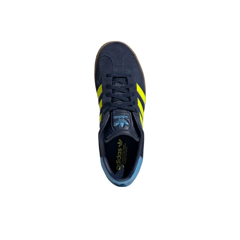 Adidas Originals GAZELLE Anti Slip Wear Resistant Low Top Kids' Skateboarding Shoes Blue Teenagers-3