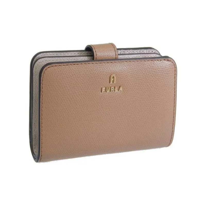 Furla Leather Wallet Medium Size Women's Dark Beige-1
