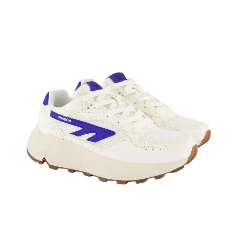 HI-TEC Anti-Slip Wear-Resistant Low-Top Casual Shoes Women's White Purple-2