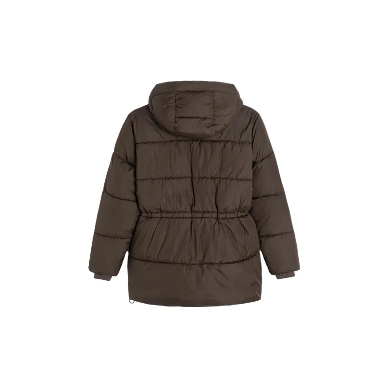 Hollister Puffer Jacket Women's Brown-1