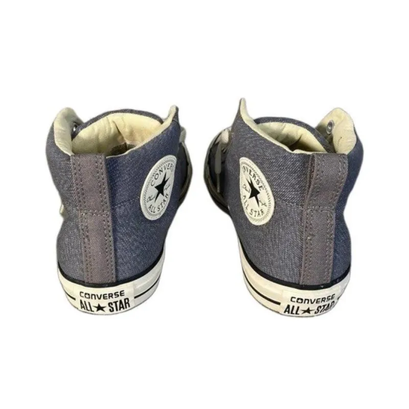 Converse CTAS Anti-Slip Wear-Resistant High-Top Canvas Shoes Men's Gray-3