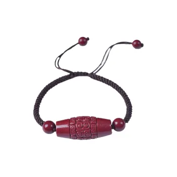 Stone On The Line Cinnabar Jade Bracelets Unisex