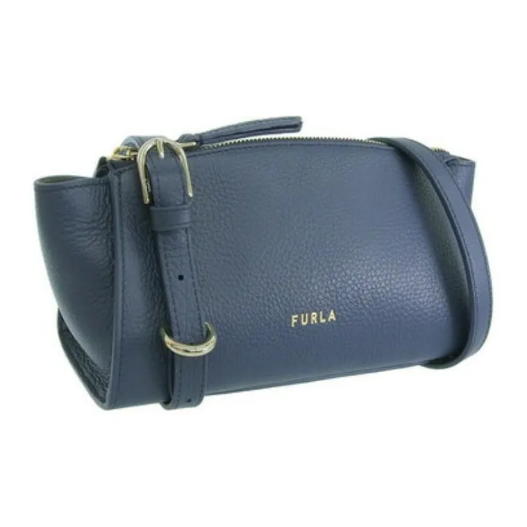Furla Leather Shoulder Bag, Crossbody Bag Women's Blue-1