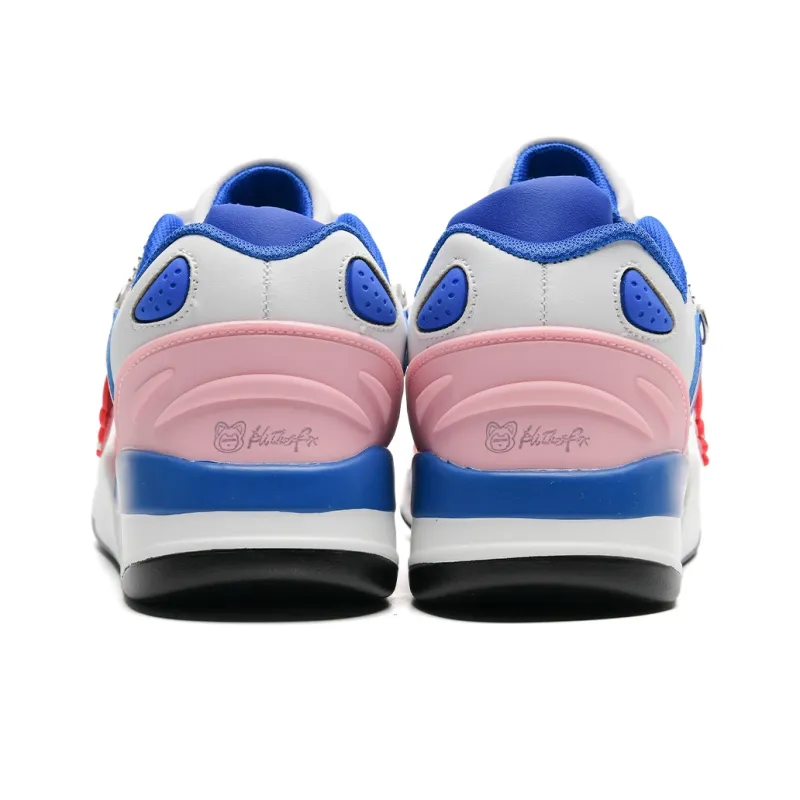 ALI THE FOX Slip Resistant Cushioning, Lightweight, Breathable Balance Low Top Skateboard Shoes Unisex White Pink Blue-5