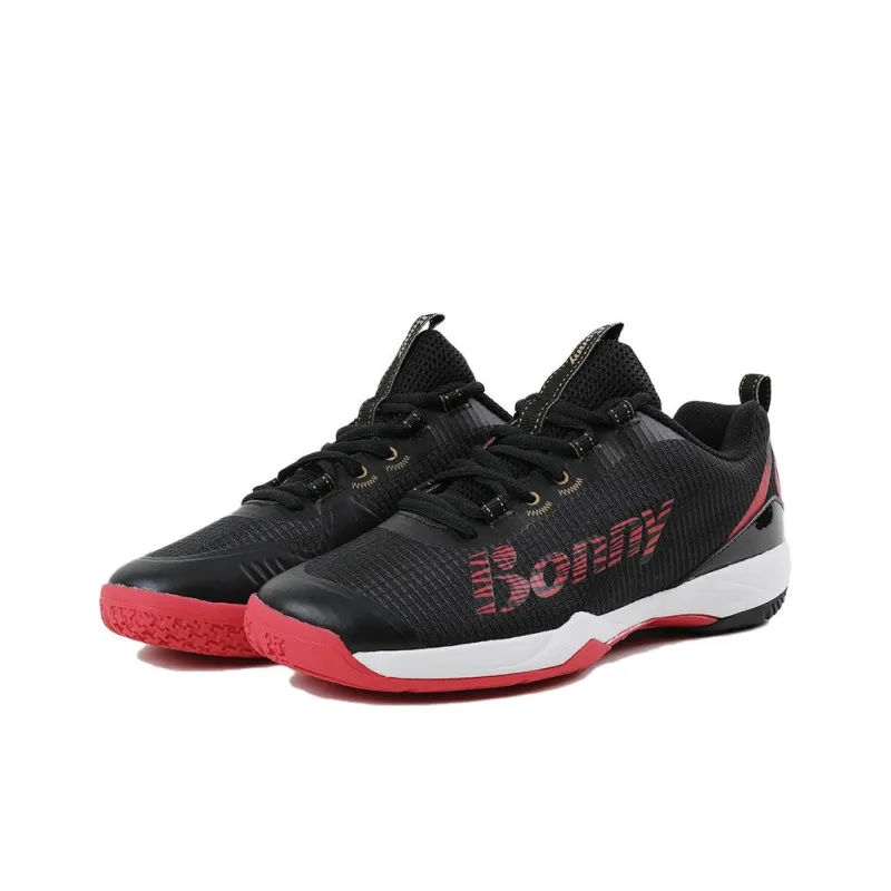 BONNY Cushioned Slip Resistant Abrasion Resistant Low Top Badminton Shoes Men's Black-1