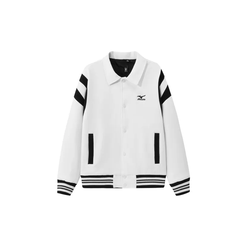 Mizuno Baseball Jacket Unisex White Comes With Necklace-1