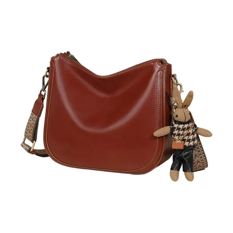 COMELY Cow Leather Patchwork Synthetic Leather Shoulder Bag Crossbody Bag Regular Women's Wine Coffee-8