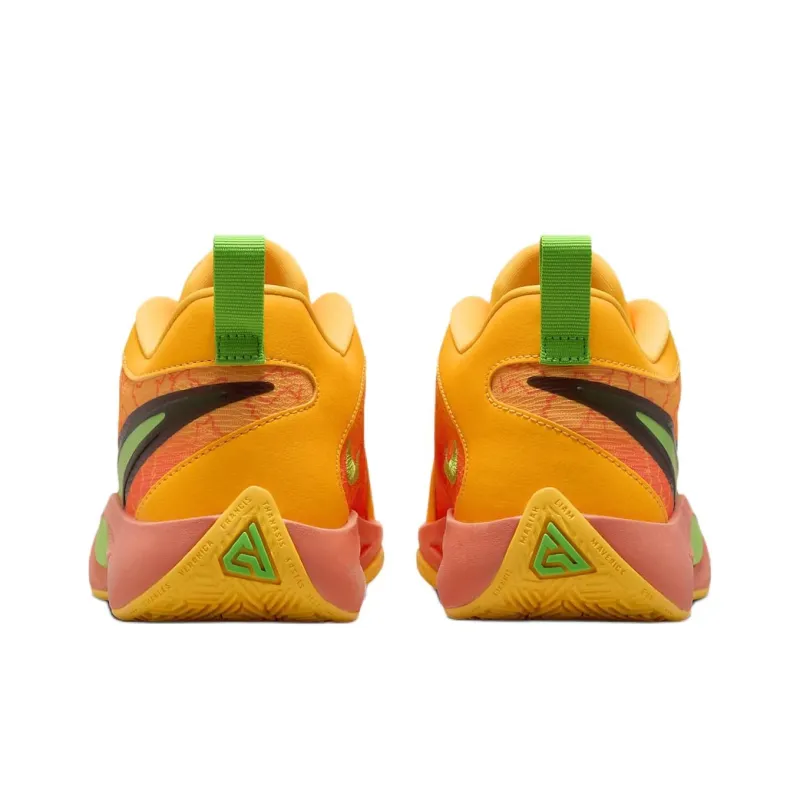 Nike Giannis Freak 6 Anti Slip Wear Resistant Low Top Children's Basketball Shoes Orange Yellow Unisex-4