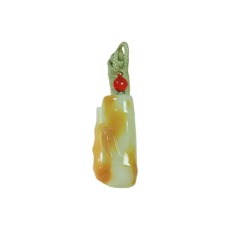 Jade Charm Yao Hetian Jade Necklaces White Jade/Pale Greenish White Jade Unisex-0