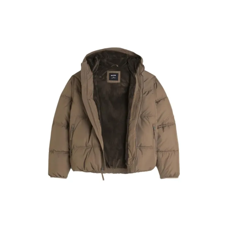 Hollister Puffer Jacket Men's Brown-1