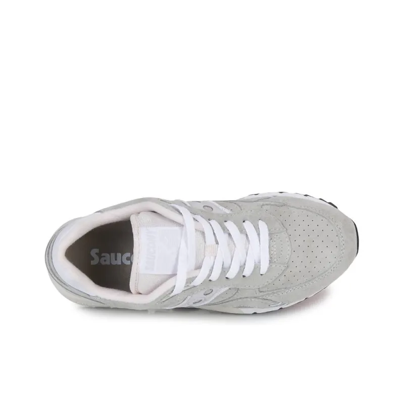 Saucony Shadow 6000 Anti Slip Wear Resistant Low Top Running Shoes Men's Gray White-3