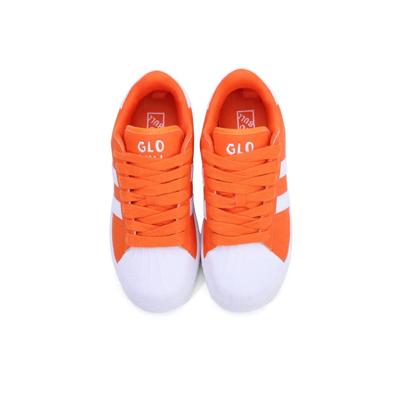 GLO BULL Skateboard Shoes Unisex Low Top Vibrant Orange-3