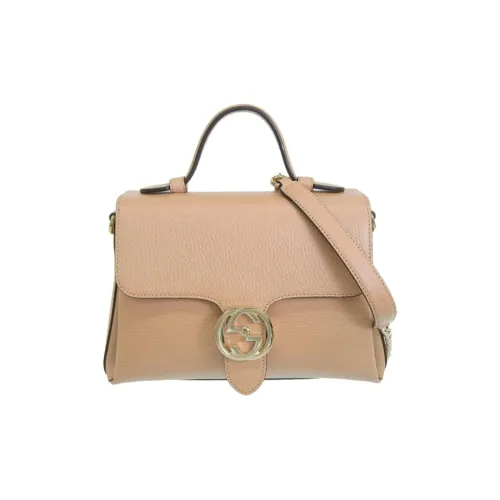 GUCCI Leather Shoulder Bag, Crossbody Bag, Handbag Women's Light Umber