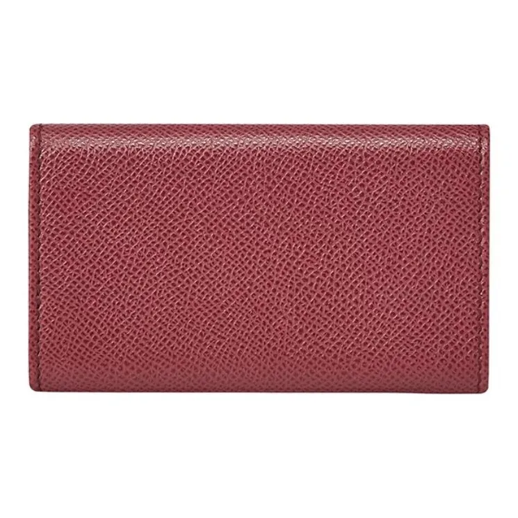 FERRAGAMO GANCINI Calfskin Key Pouch Women's Red-1