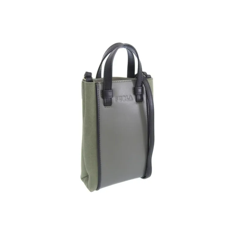 Furla Leather Shoulder Bag, Crossbody Bag, Handbag Mini Unisex Green-1