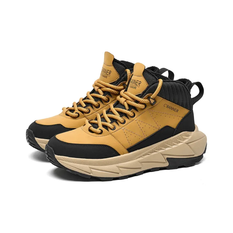 C°BANNER High Top Casual Shoes Men's Earth Yellow-1