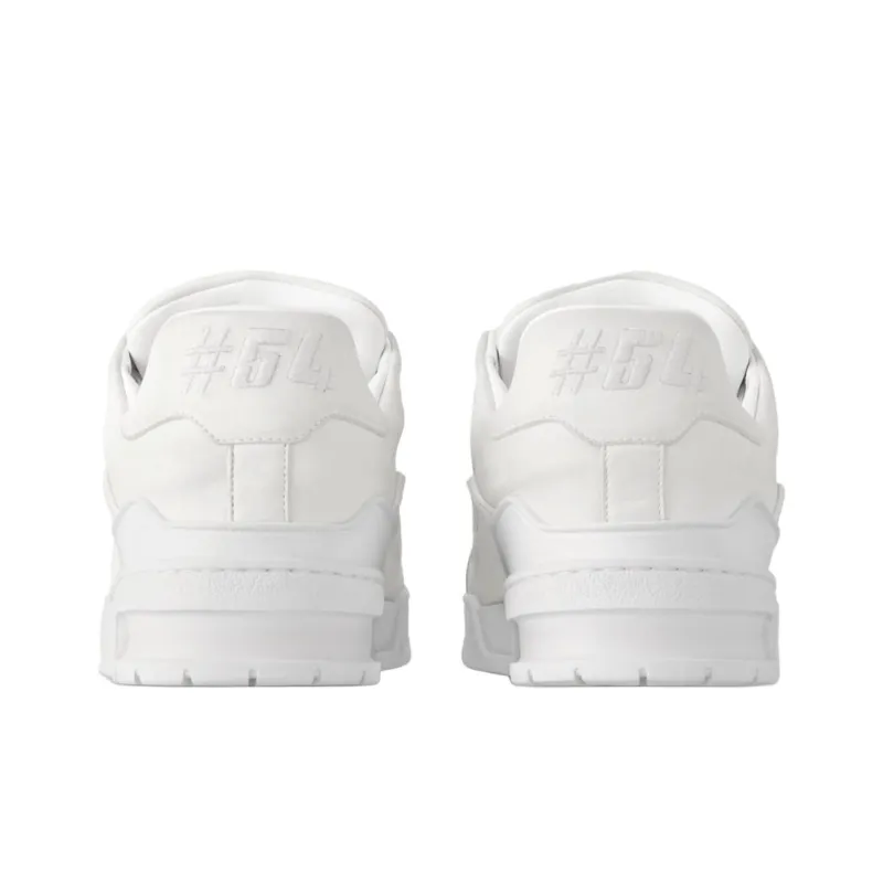 LOUIS VUITTON Trainer 2025 Spring Men's Collection Low-Top Skateboard Shoes Unisex White Vintage Old-4