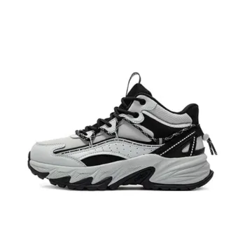 361° Anti Slip Wear Resistant Mid Top Casual Shoes Women's Gray Black