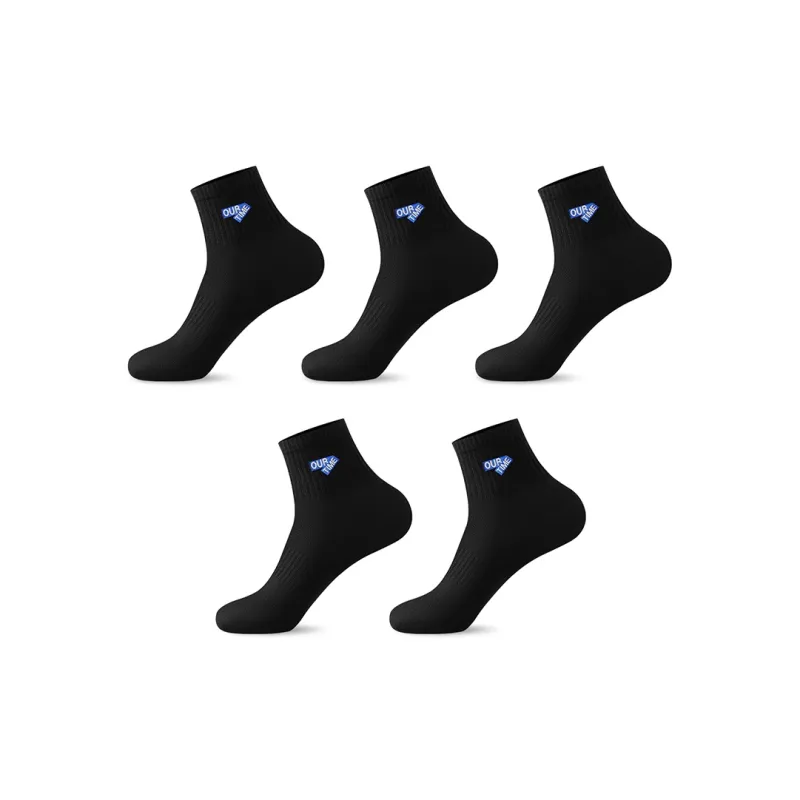 H YXIANG Mid Calf Socks Men's 5 Pack-7