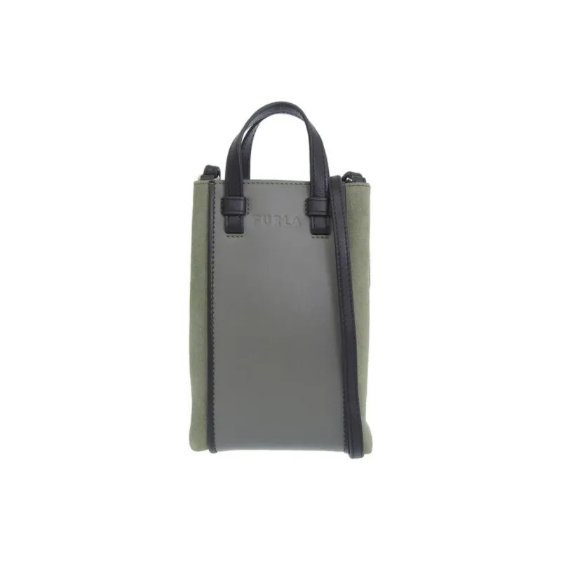 Furla Leather Shoulder Bag, Crossbody Bag, Handbag Mini Unisex Green-0