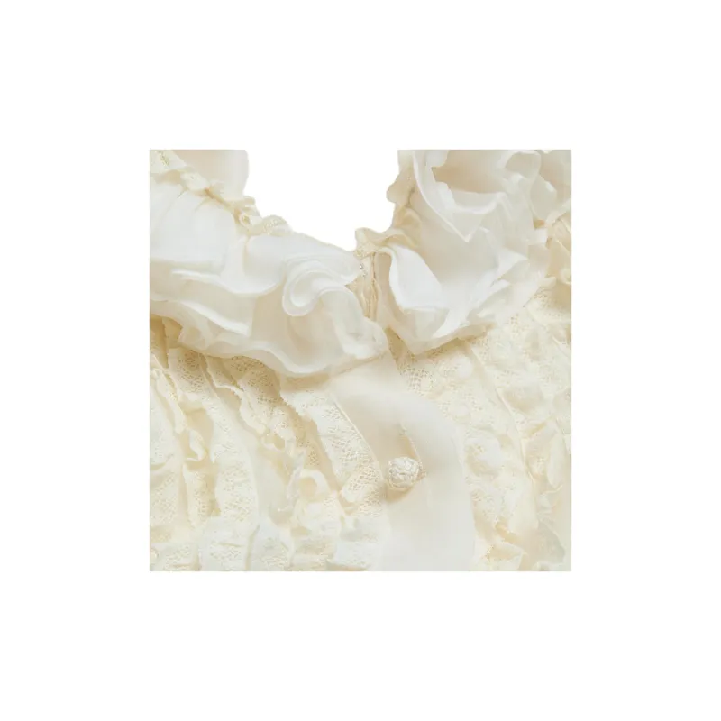 Valentino Ruffled Straight Hem Blouse-6