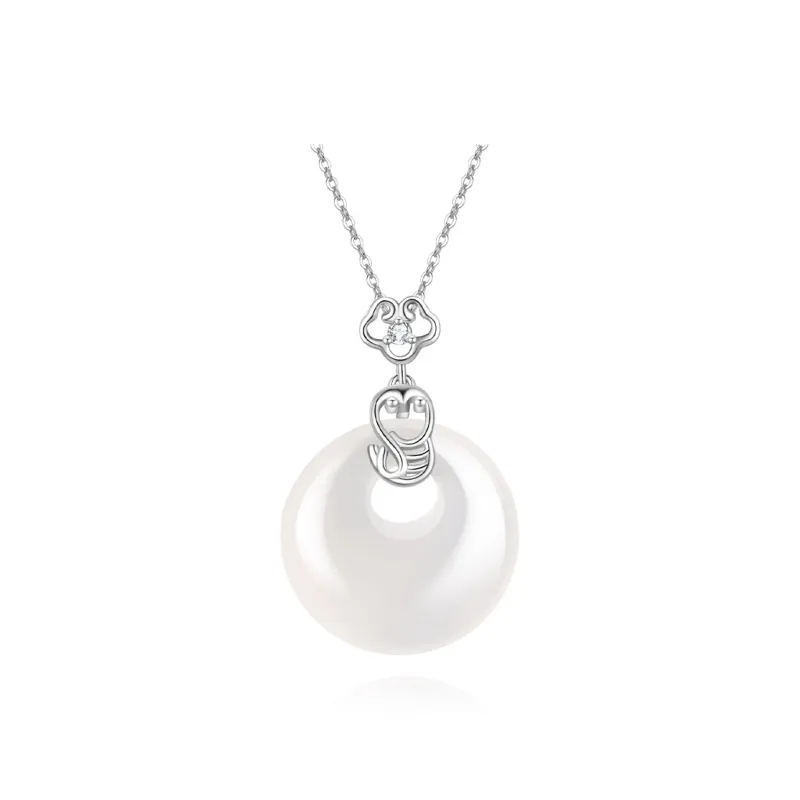 Emerald Dynasty Chalcedony Jade Necklaces Women's-4