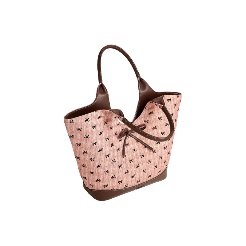 AILUXI Fabric Tote Bag Shopping Bag Shoulder Bags Regular Women's Soft Pink-1