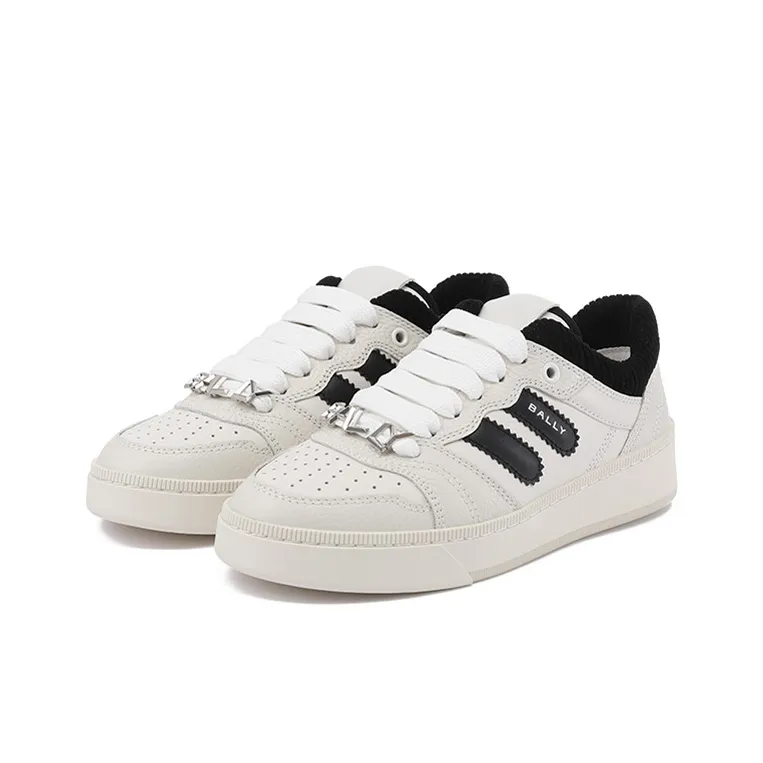 BALLY Raise Series Low Top Skateboard Shoes Women's Black White-2