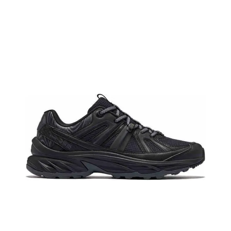 Erke Tracking Slip Resistant Coverage Rebound Low Top Hiking Shoes Men's Black-1