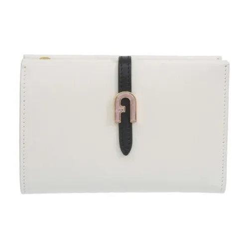 Furla Leather Wallet Women's White & Pink