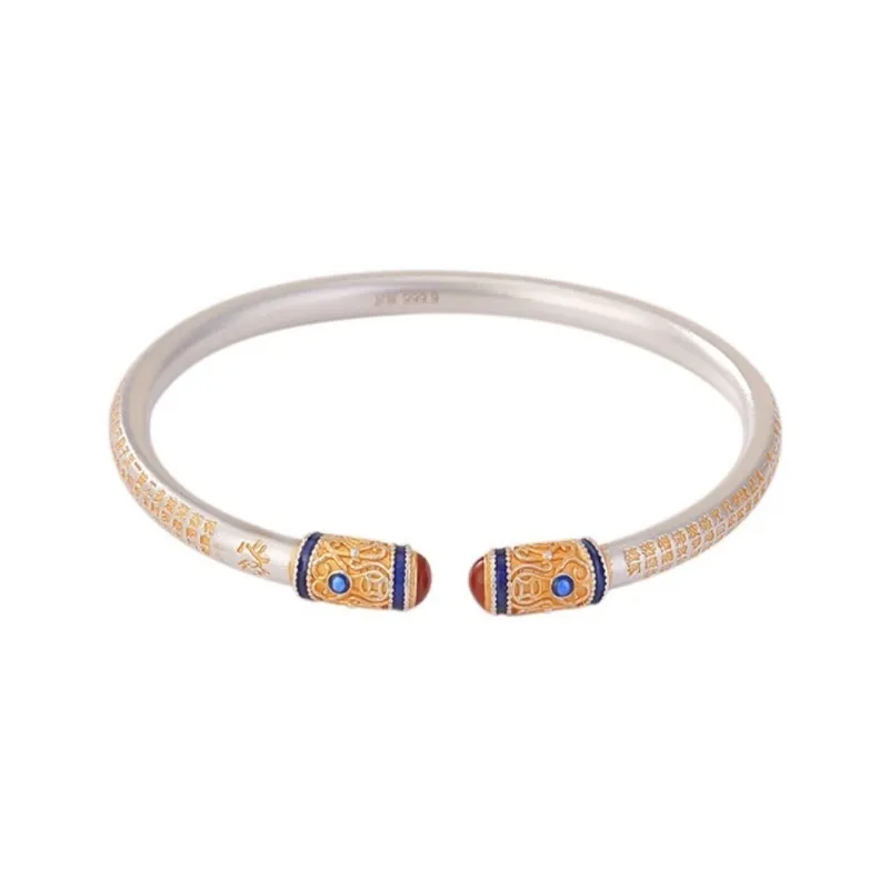 NSAOT 999 Fine Silver Sterling Silver Bracelets Women's-0