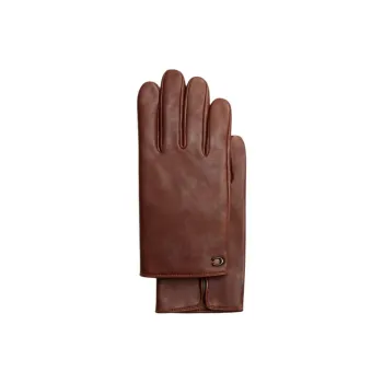 COACH Leather Gloves Men's Brown