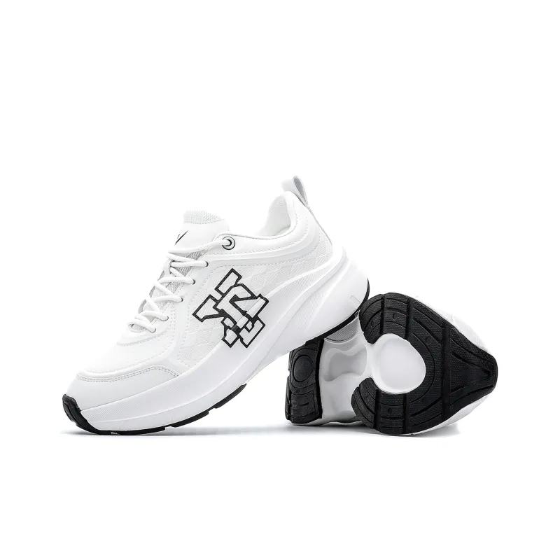 XIDELONG Dragon Walks Dragon Running Shoes Men Mid Top Ivory White-3