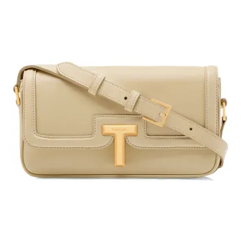 TOM FORD Calfskin Crossbody Bag, Shoulder Bag Women's Milk Tea