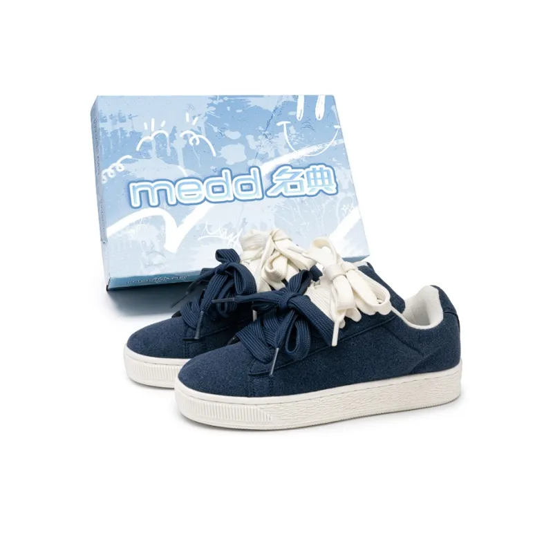 Medd Puffy Shoes Slip Resistant Height Increasing Low Top Skateboard Shoes Unisex Box-0